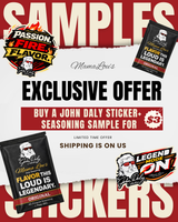 John Daly Sticker + Mama Lou’s Original Seasoning Sample – $3 (Free Shipping)